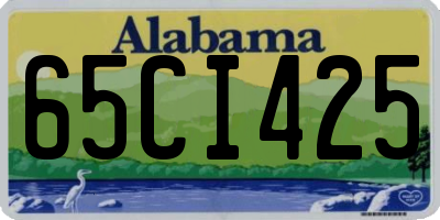 AL license plate 65CI425