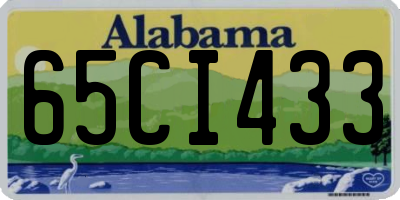 AL license plate 65CI433