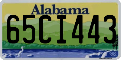 AL license plate 65CI443