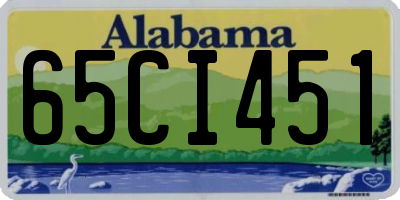 AL license plate 65CI451