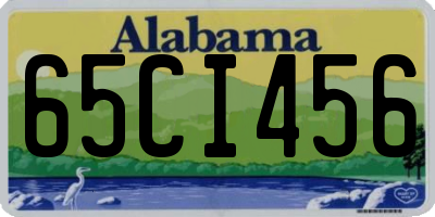AL license plate 65CI456