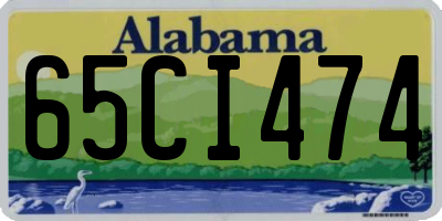 AL license plate 65CI474
