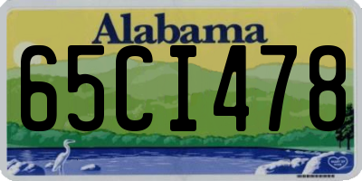 AL license plate 65CI478
