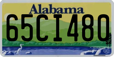 AL license plate 65CI480