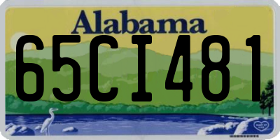 AL license plate 65CI481