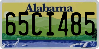 AL license plate 65CI485