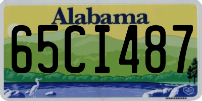 AL license plate 65CI487