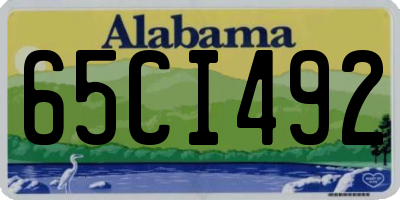 AL license plate 65CI492