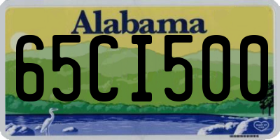 AL license plate 65CI500