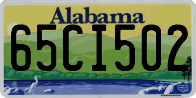 AL license plate 65CI502