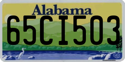 AL license plate 65CI503