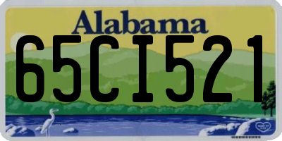 AL license plate 65CI521