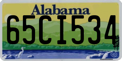 AL license plate 65CI534