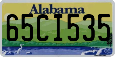 AL license plate 65CI535
