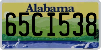 AL license plate 65CI538