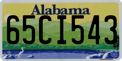 AL license plate 65CI543