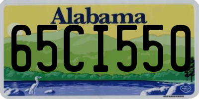 AL license plate 65CI550