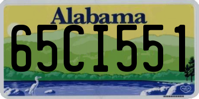 AL license plate 65CI551