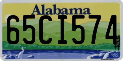AL license plate 65CI574