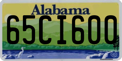 AL license plate 65CI600