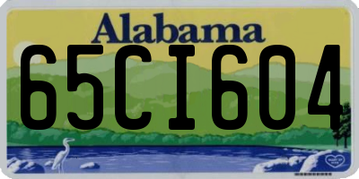 AL license plate 65CI604