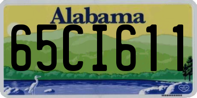 AL license plate 65CI611