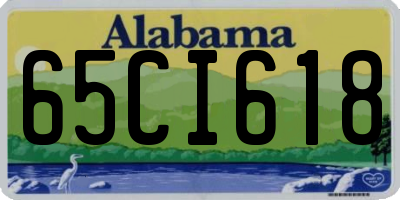 AL license plate 65CI618