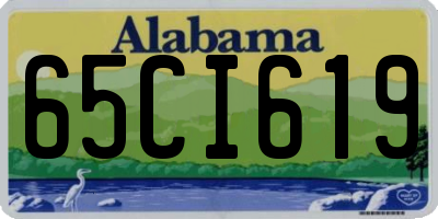 AL license plate 65CI619