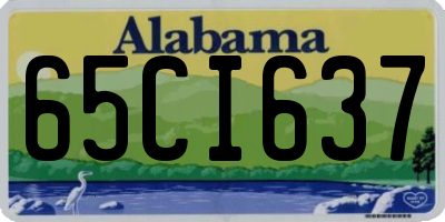 AL license plate 65CI637