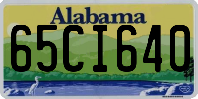 AL license plate 65CI640