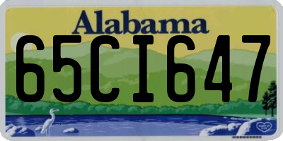 AL license plate 65CI647