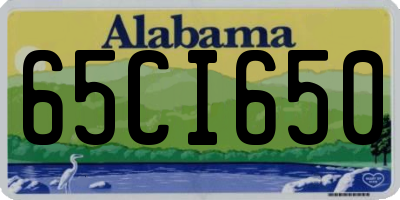 AL license plate 65CI650