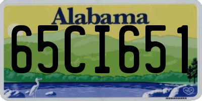 AL license plate 65CI651