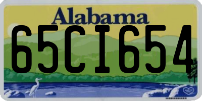 AL license plate 65CI654