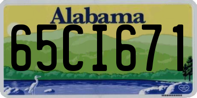 AL license plate 65CI671