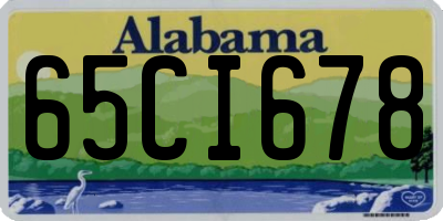 AL license plate 65CI678