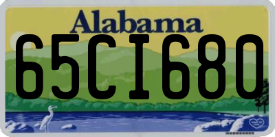 AL license plate 65CI680
