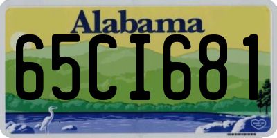 AL license plate 65CI681