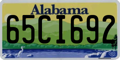 AL license plate 65CI692
