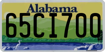 AL license plate 65CI700