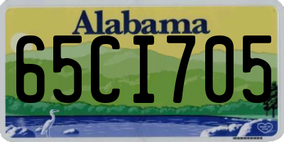 AL license plate 65CI705