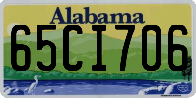 AL license plate 65CI706