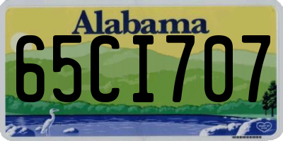 AL license plate 65CI707