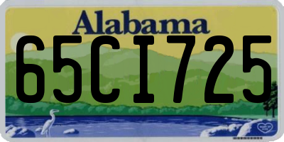 AL license plate 65CI725