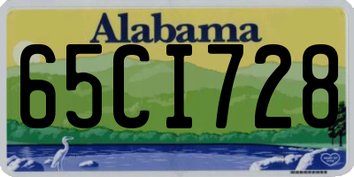 AL license plate 65CI728