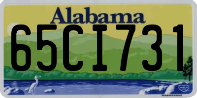 AL license plate 65CI731