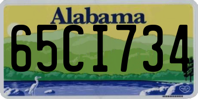 AL license plate 65CI734