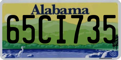 AL license plate 65CI735