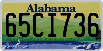 AL license plate 65CI736