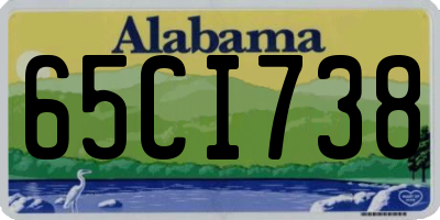 AL license plate 65CI738